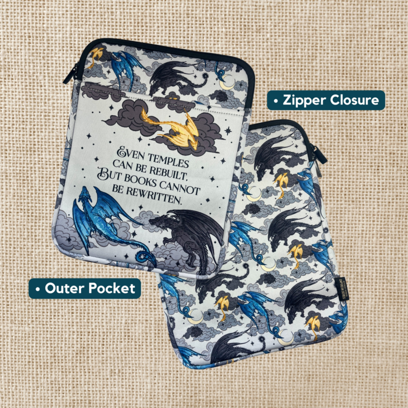 Dragon Trio Hardcover Book Sleeve From Fourth Wing made by Kingdom of Threads