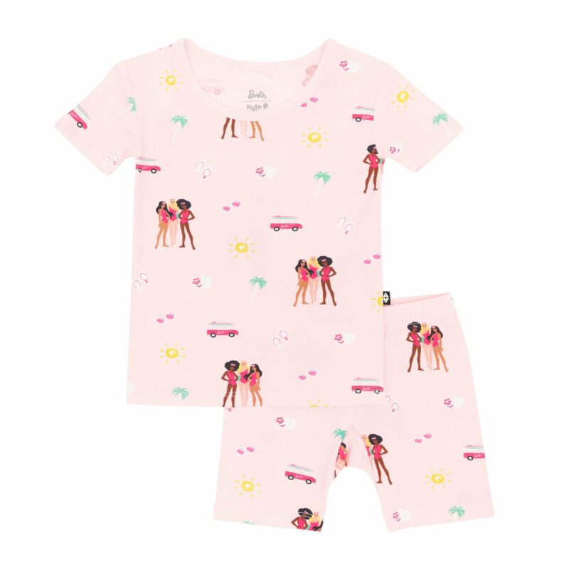 Short Sleeve Pajamas in Barbie Beach