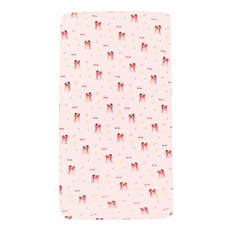 Twin Sheet in Barbie Beach made by Kyte BABY