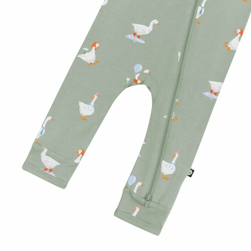 Zippered Romper in Silly Goose available at Blossom