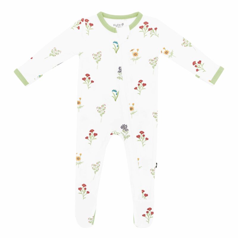 Zippered Footie in Wildflower from Kyte BABY