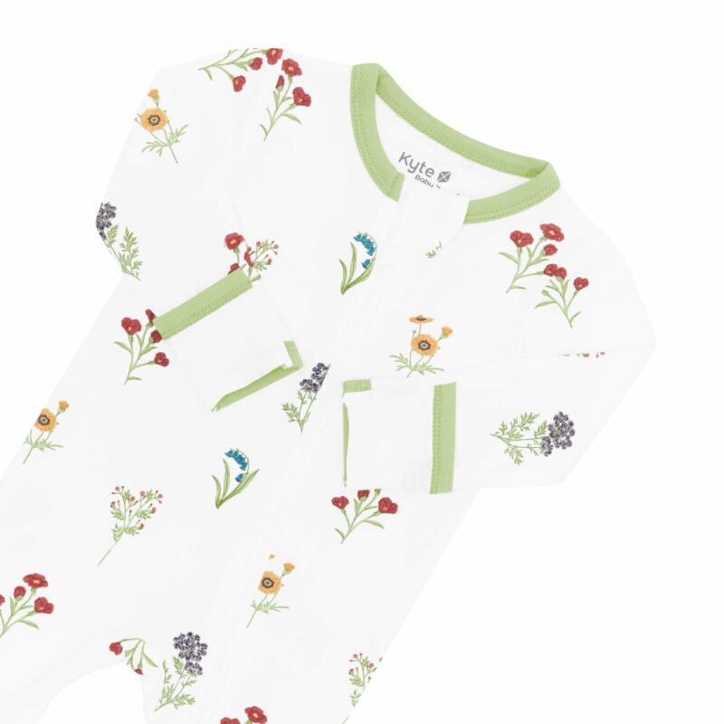 Kyte BABY Zippered Footie in Wildflower