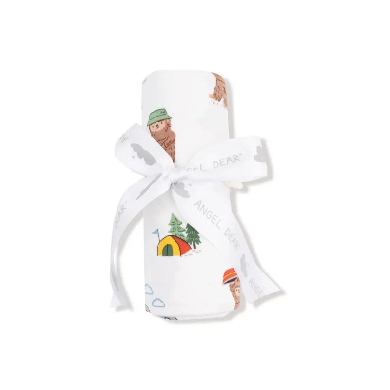 Angel Dear Bigfoot Camping Bamboo Viscose Swaddle Blanket
