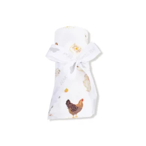 Angel Dear Collector Chickens Bamboo Viscose Swaddle Blanket