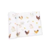 Collector Chickens Bamboo Viscose Swaddle Blanket from Angel Dear