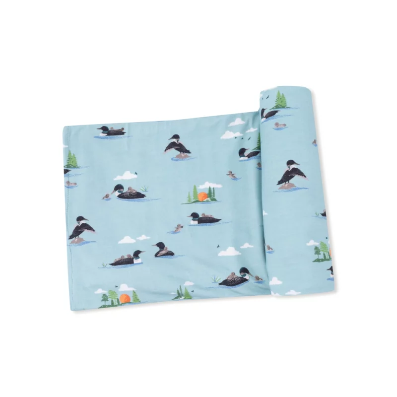 Loons Bamboo Viscose Swaddle Blanket from Angel Dear