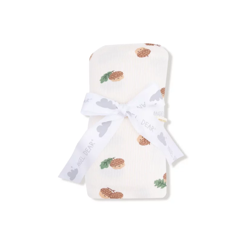 Angel Dear Tiny Acorns Ribbed Modal Swaddle Blanket