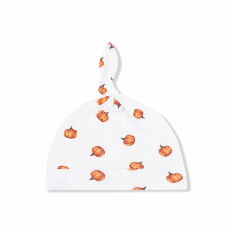 Angel Dear Little Pumpkins Ribbed Modal Knotted Hat