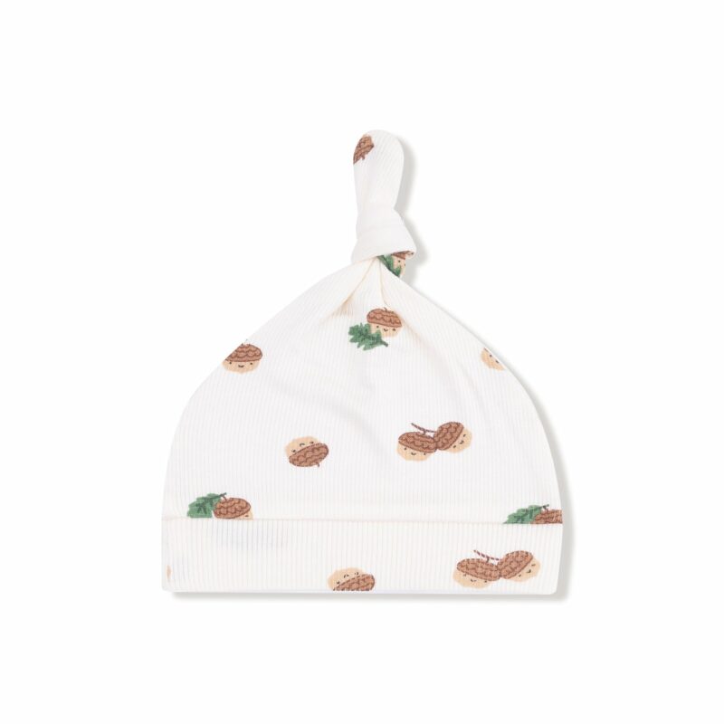 Angel Dear Tiny Acorns Ribbed Modal Knotted Hat