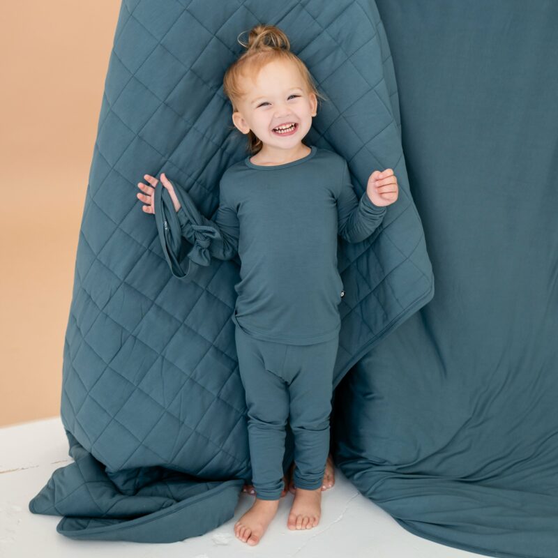 Long Sleeve Pajamas in Atlantic available at Blossom
