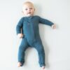 Kyte BABY Zippered Romper in Atlantic
