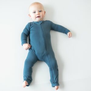 Kyte BABY Zippered Romper in Atlantic