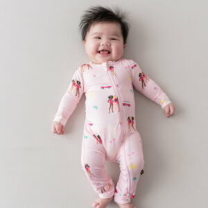 Kyte BABY Zippered Romper in Barbie Beach