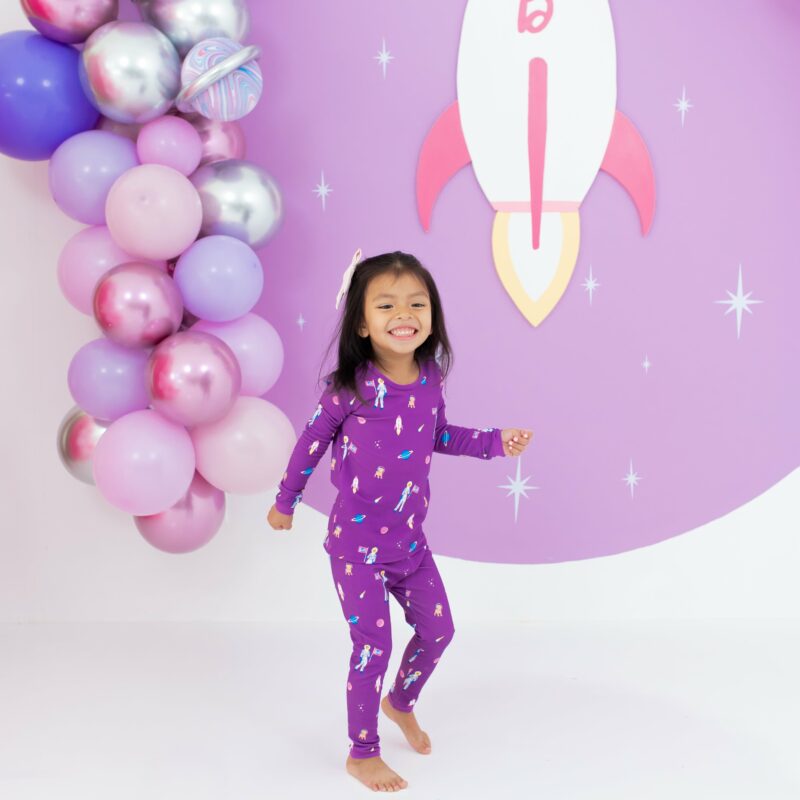 Long Sleeve Pajamas in Barbie Astronaut from Kyte BABY