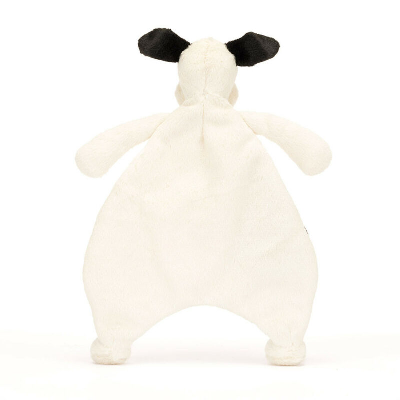 Bashful Black & Cream Puppy Comforter made by Jellycat