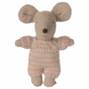 Maileg Baby Mouse In Carry Cot In Rose Toys