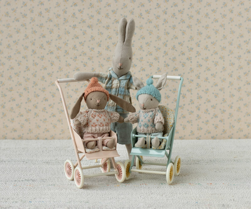 Micro Sand Winter Rabbit In Mint from Maileg Micro Sand Winter Rabbit In Mint from Maileg