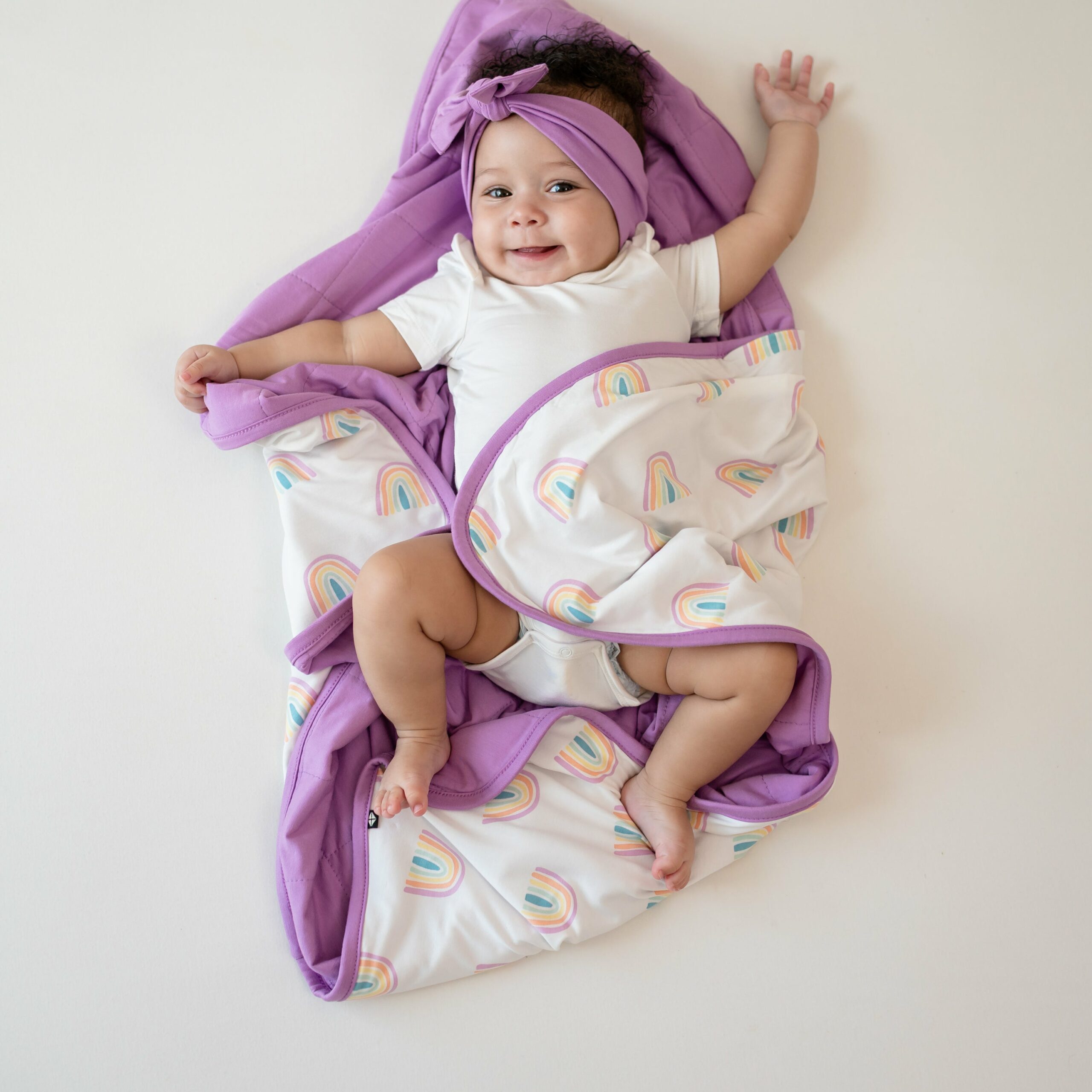 Kyte BABY Baby Blanket in Poi Rainbow display picture 1
