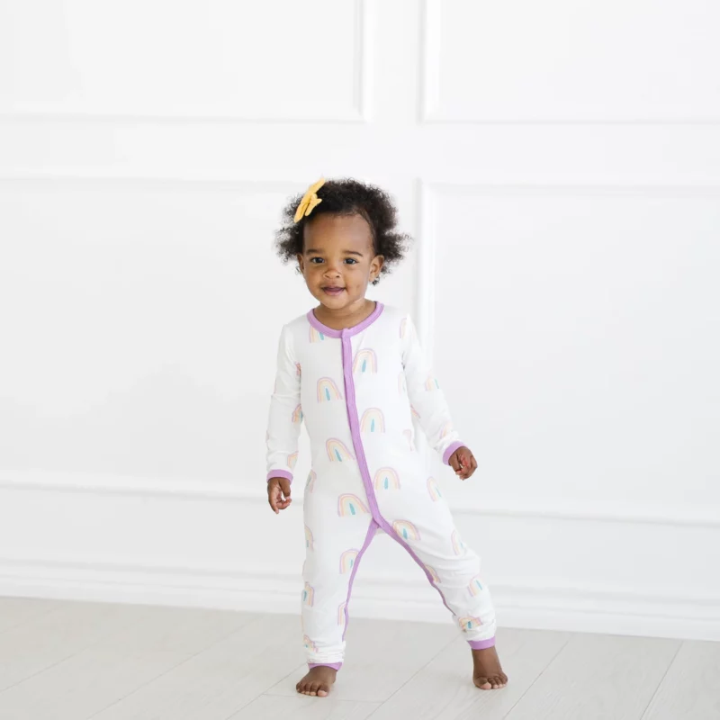 Kyte BABY Snap Romper in Poi Rainbow