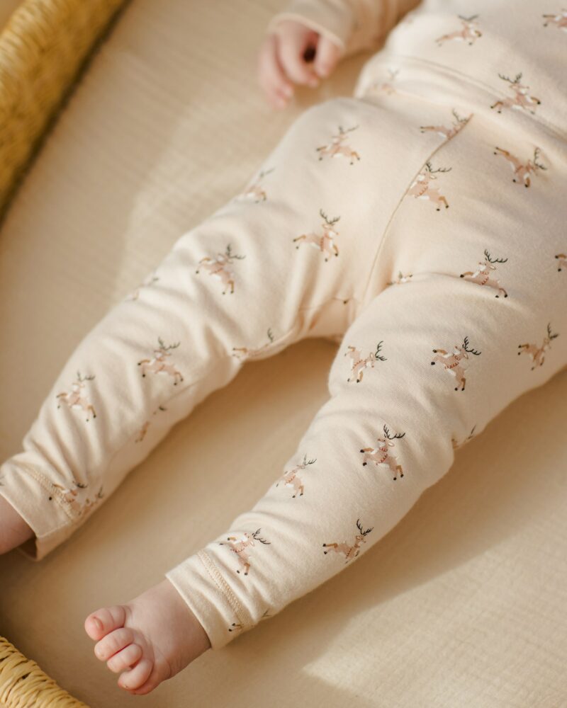 Bamboo Pajama Set In Reindeer