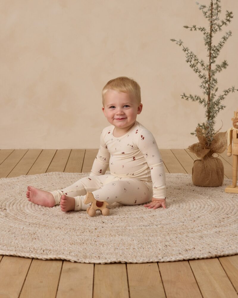 Quincy Mae Bamboo Pajama Set In Winter Wonderland