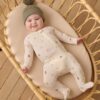Quincy Mae Bamboo Zip Footie In Winter Wonderland