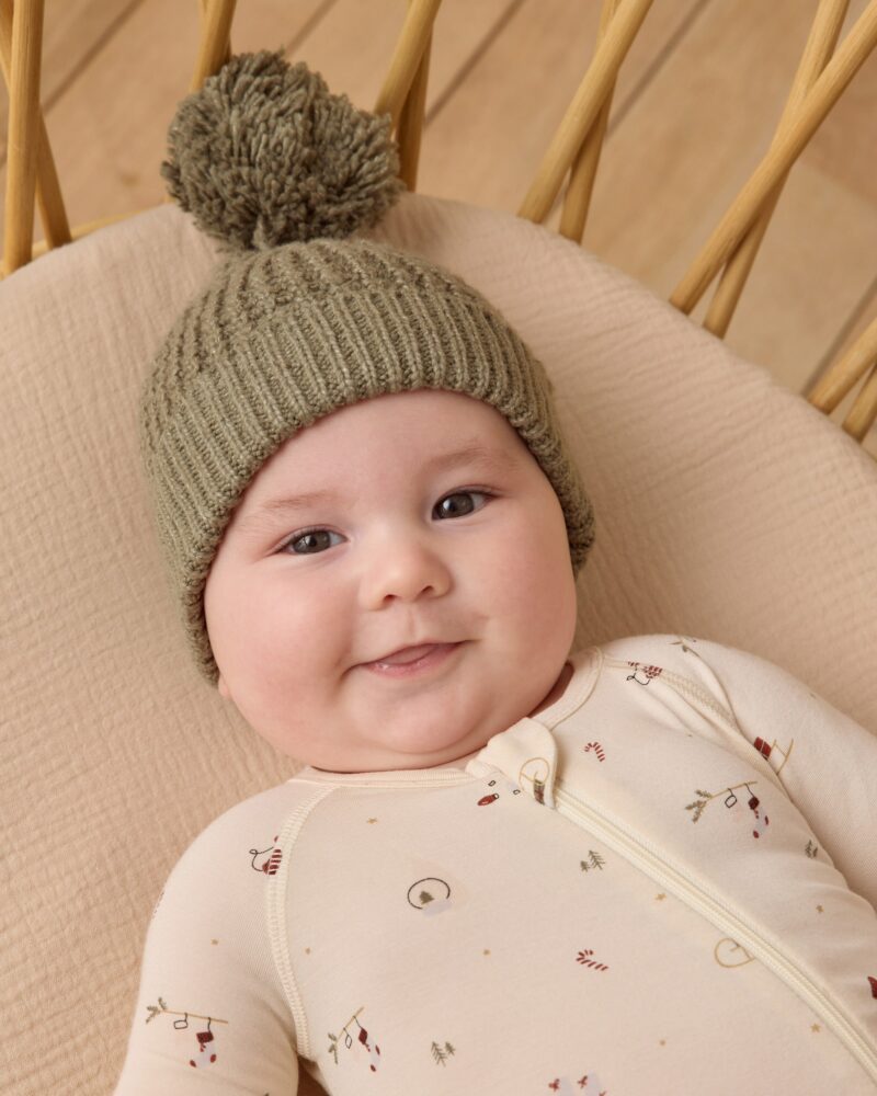 Bamboo Zip Footie In Winter Wonderland from Quincy Mae