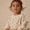 Quincy Mae Velour Relaxed Sweatshirt In Holly Berry