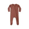 Bamboo Zip Footie In Candy Canes available at Blossom