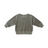 Quincy Mae Velour Relaxed Sweatshirt In Forest