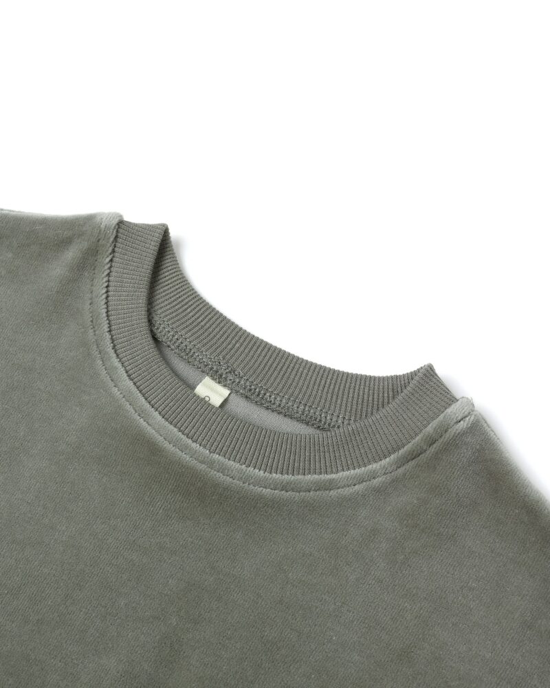 Velour Relaxed Sweatshirt In Forest available at Blossom