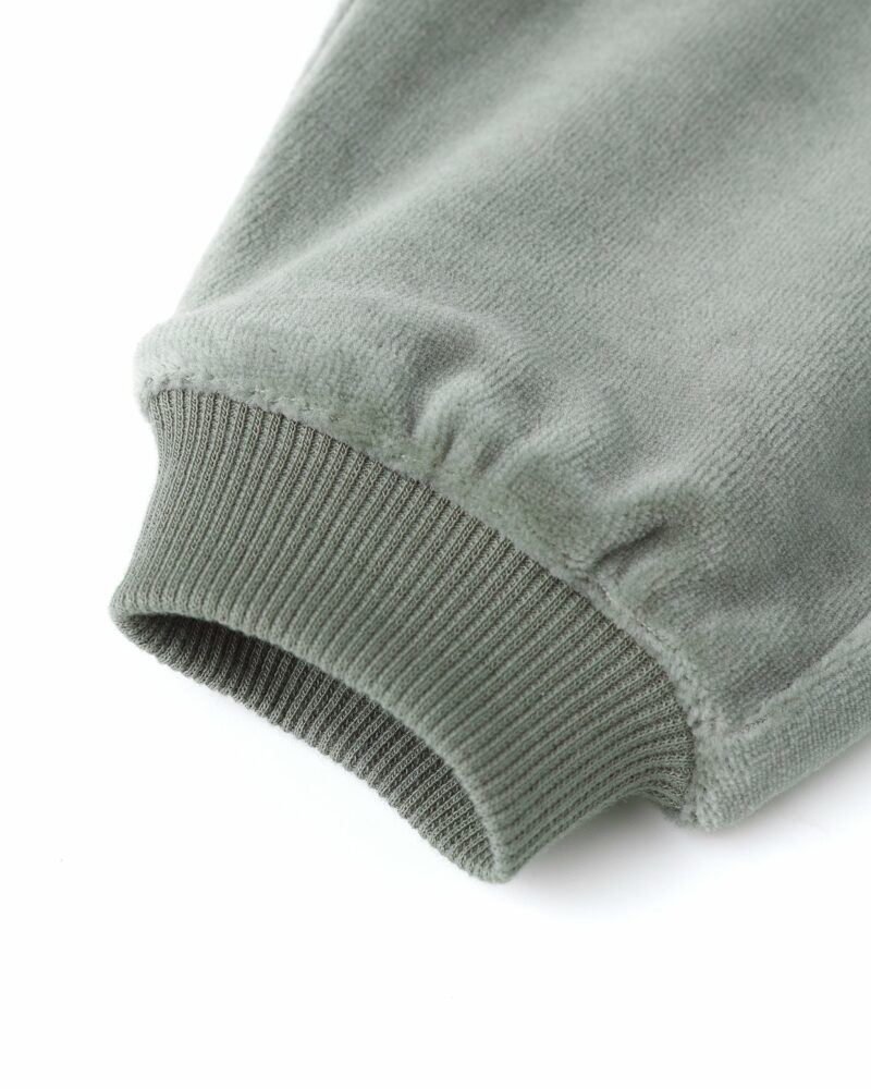 Velour Relaxed Sweatshirt In Forest