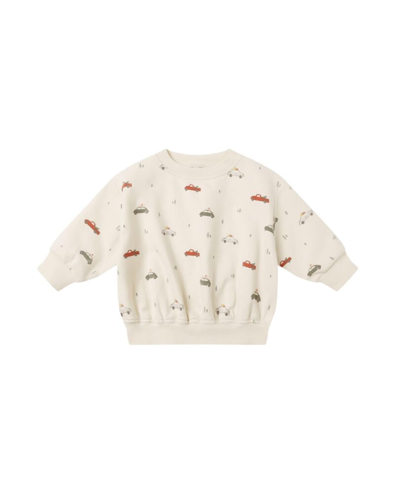 Relaxed Fleece Sweatshirt In Cars from Quincy Mae