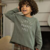 Rylee & Cru Raw Edge Long Sleeve Tee In Life Is Wonder Full