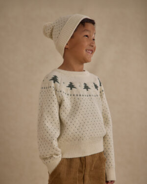 Rylee & Cru Fair Isle Sweater In Trees
