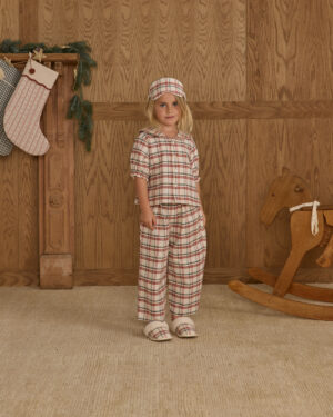 Rylee & Cru Ruffle Pajamas In Holiday Flannel
