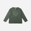 Raw Edge Long Sleeve Tee In Life Is Wonder Full from Rylee & Cru