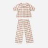 Ruffle Pajamas In Holiday Flannel available at Blossom