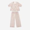 Ruffle Pajamas In Candy Cane Stripe from Rylee & Cru