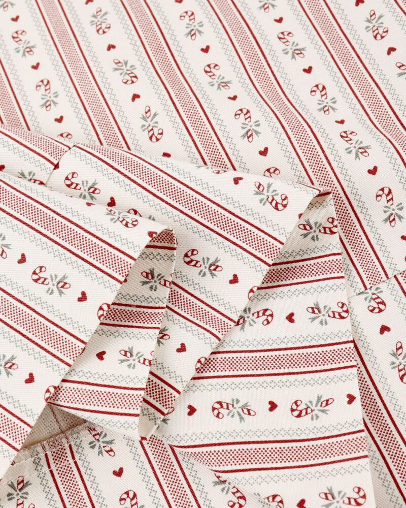 Ruffle Pajamas In Candy Cane Stripe
