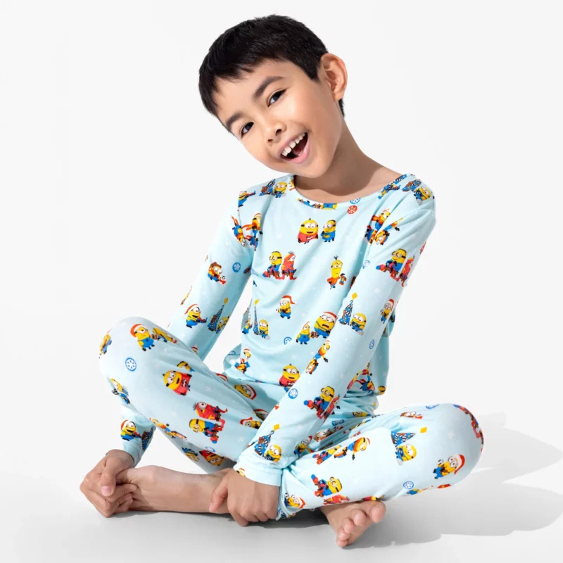 Bellabu Bear Merry Minions Holiday Bamboo Viscose Pajama Set