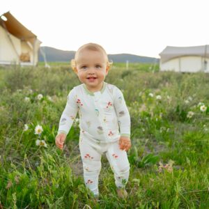 Kyte BABY Zippered Romper in Wildflower