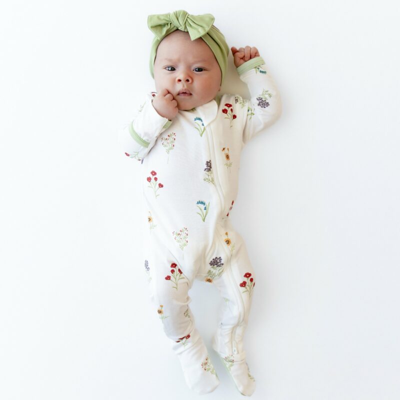 Kyte BABY Zippered Footie in Wildflower