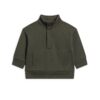 Eunan Fleece Half Zip Pullover Sweatshirt In Pine from Colored Organics