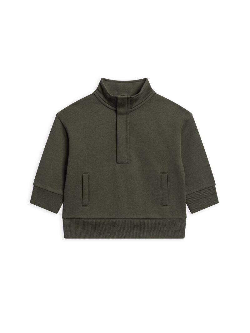 Eunan Fleece Half Zip Pullover Sweatshirt In Pine from Colored Organics