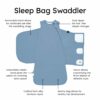 Kyte BABY Sleep Bag Swaddler in Slate 1.0 TOG