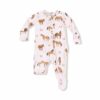 Angel Dear Western Horses Pink Bamboo Viscose Ruffle Zipper Footie Angel Dear Western Horses Pink Bamboo Viscose Ruffle Zipper Footie