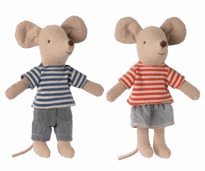 Maileg LouiMax and Stella Little brother And Sister Mice Set Maileg LouiMax and Stella Little brother And Sister Mice Set
