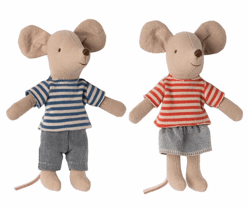 Maileg LouiMax and Stella Little brother And Sister Mice Set Maileg LouiMax and Stella Little brother And Sister Mice Set