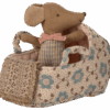 Carry Cot For Baby Mouse In Rose made by Maileg Carry Cot For Baby Mouse In Rose made by Maileg